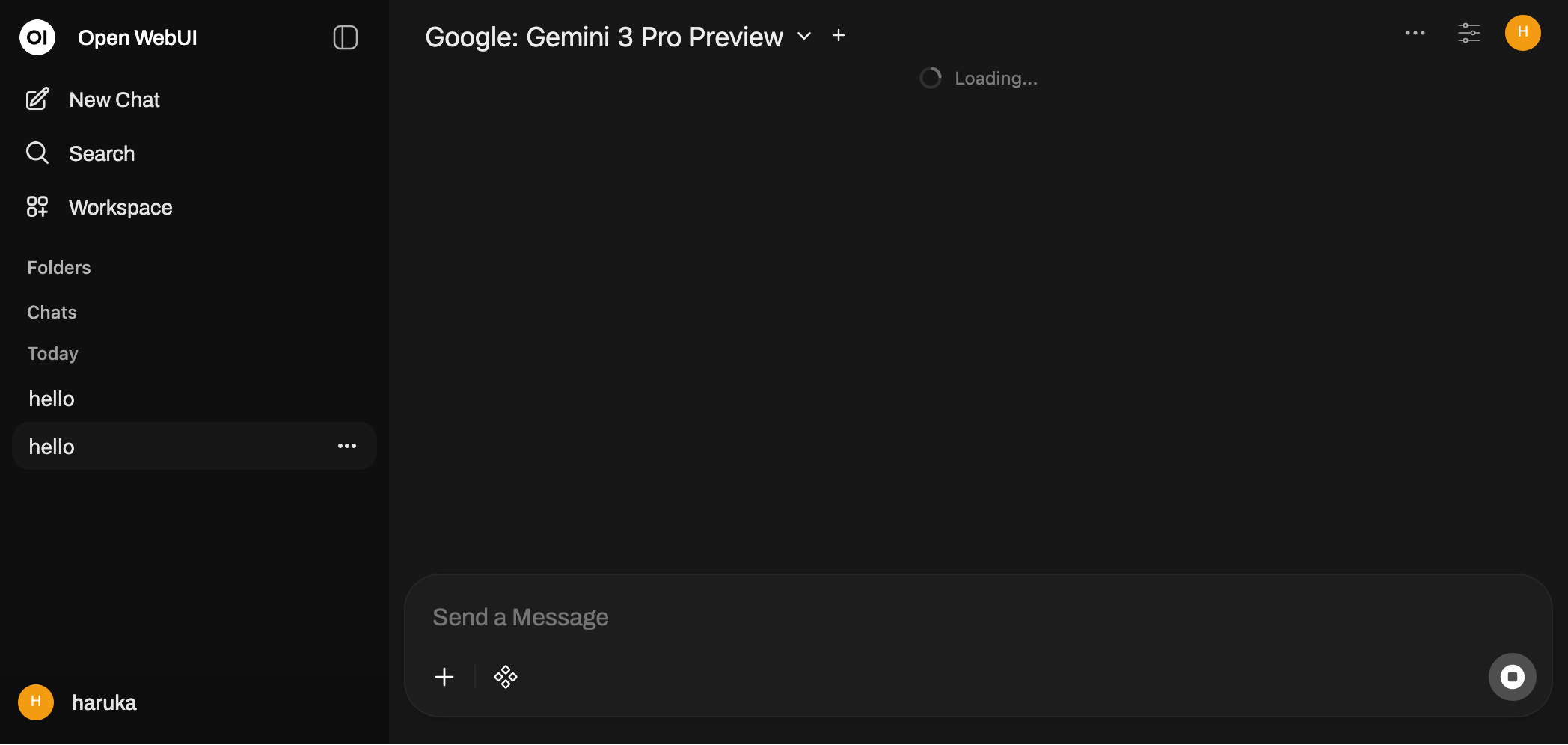 OpenWebUI Loading Spinner Issue